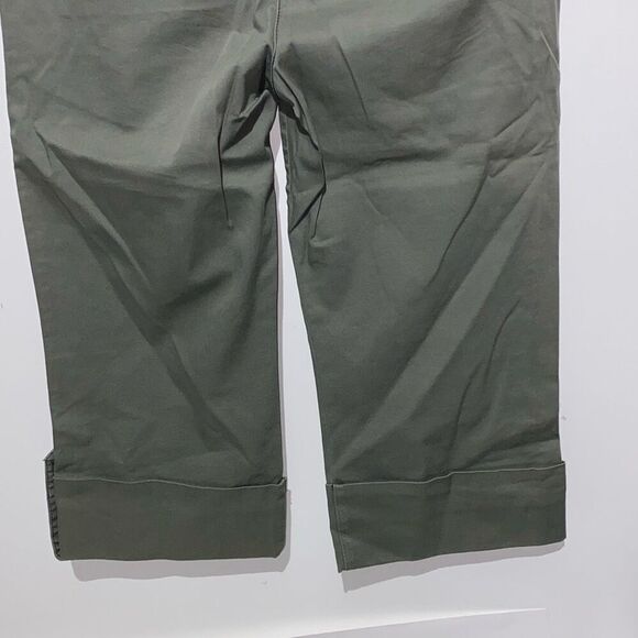 Express Women's Army Green Low Rise Cuffed Twill Cropped Capri Pants Size 0 - Picture 6 of 8